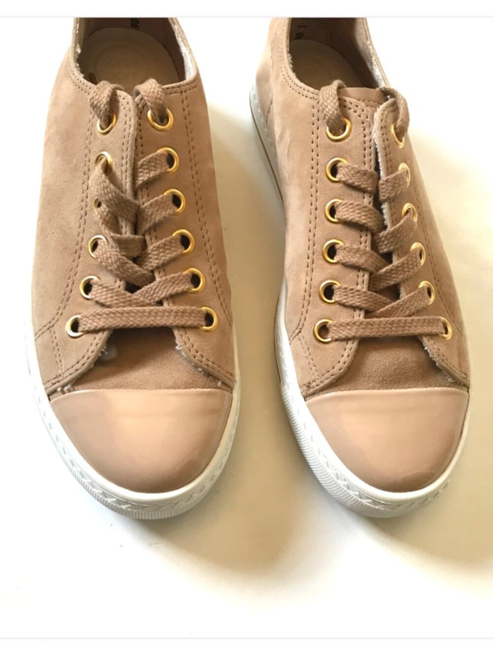NEW Paul Green Sophie Low Top Sneakers Trainers Womens 5 7.5 Sahara Tan Lace Up - Picture 7 of 13